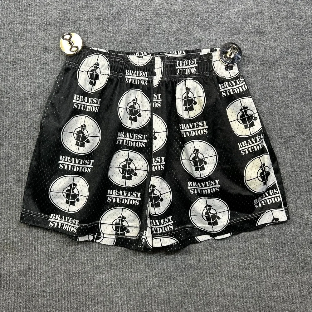 Bravest Studios Sniper Basketball Shorts Mens Large Black Good Target Print 5in